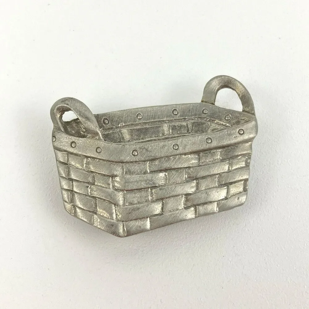 Longaberger Metal Pewter Basket Magnet | 1.5